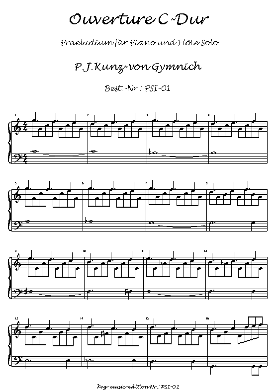 Peter Josef Kunz-von Gymnich :  Ouverture C-Dur 