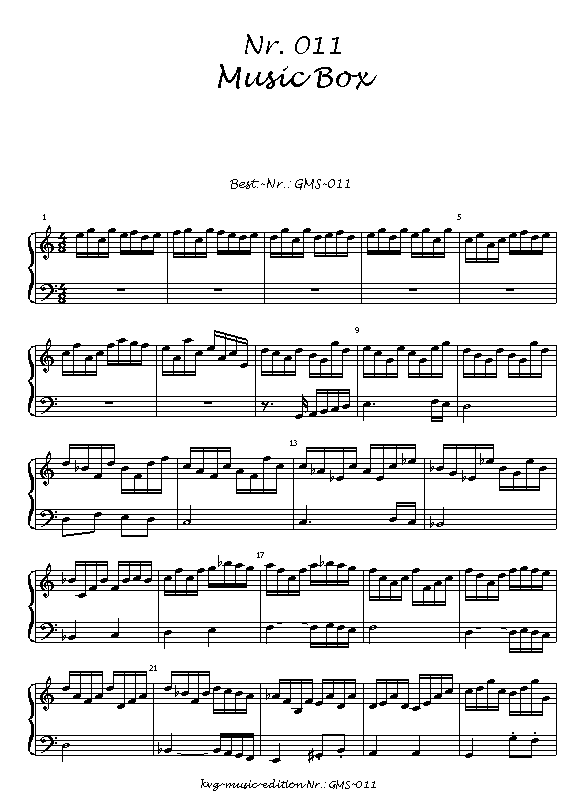 P.J. Kunz-von Gymnich: Das GM-Spielbuch: Nr.011: Music Box