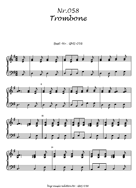P.J. Kunz-von Gymnich: Das GM-Spielbuch: Nr.058: Trombone